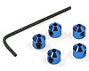 Aluminium Stopper 2 mm Blue (5pcs)