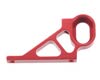 Power-pod plate left aluminium red anodized