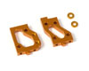 Alu Radio Plate Mounts (L+R) - Swiss 7075 T6 - Orange