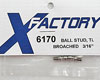Ball stud, Ti., 3/16'' 2/pack