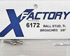 Ball stud, Ti., 3/8'' 2/pack